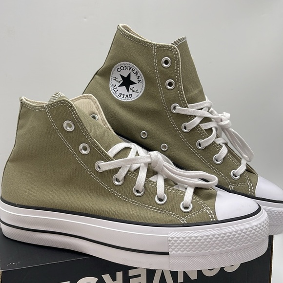 Converse WMNS CTAS LIFT HI
MOSSY SLOTH/WHITE/BLACK A07571F Platforms Sneakers - Picture 7 of 16